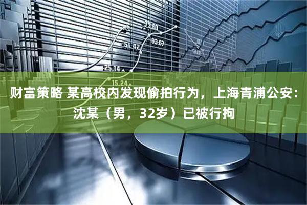 财富策略 某高校内发现偷拍行为，上海青浦公安：沈某（男，32岁）已被行拘
