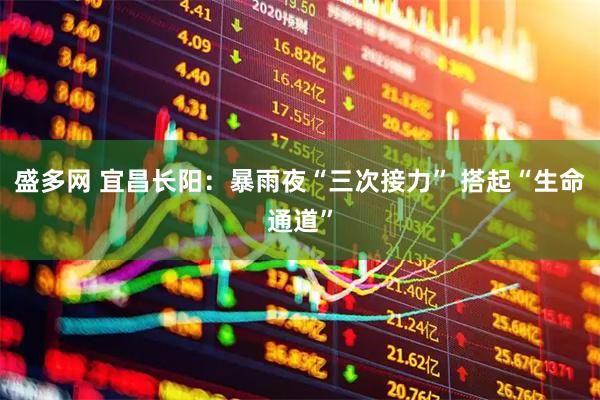 盛多网 宜昌长阳：暴雨夜“三次接力” 搭起“生命通道”