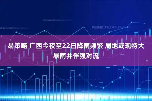易策略 广西今夜至22日降雨频繁 局地或现特大暴雨并伴强对流