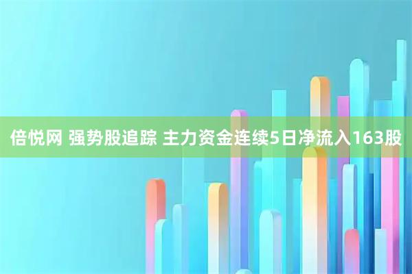 倍悦网 强势股追踪 主力资金连续5日净流入163股